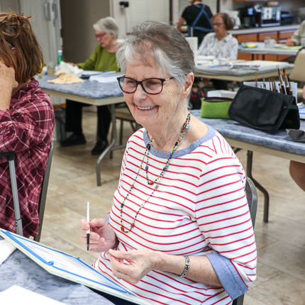 Judy Marcus in the ACT 2 watercolor course. 